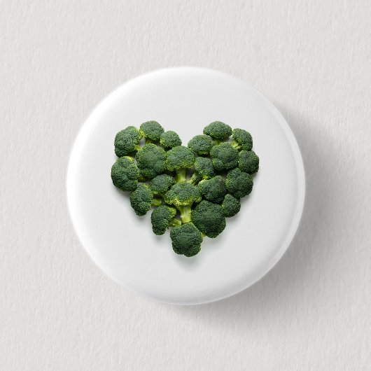 Broccoli Heart Button (Vorderseite)