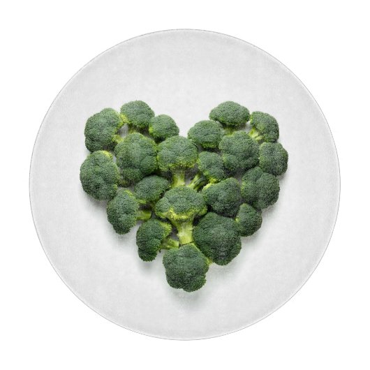 Broccoli Heart Schneidebrett (Vorderseite)