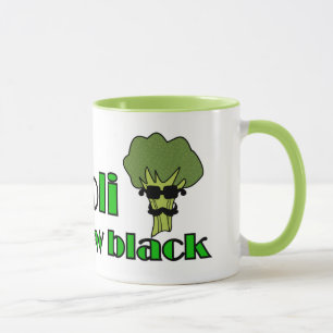 Broccoli ist die neue schwarz - Funny Vegane Tasse