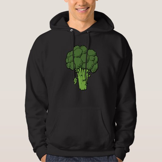 Broccoli ist Lebensspass Grafik Gemüse 1 Hoodie (Vorderseite)