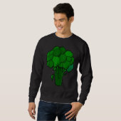 Broccoli ist Lebensspass Grafik Gemüse Sweatshirt (Vorne ganz)