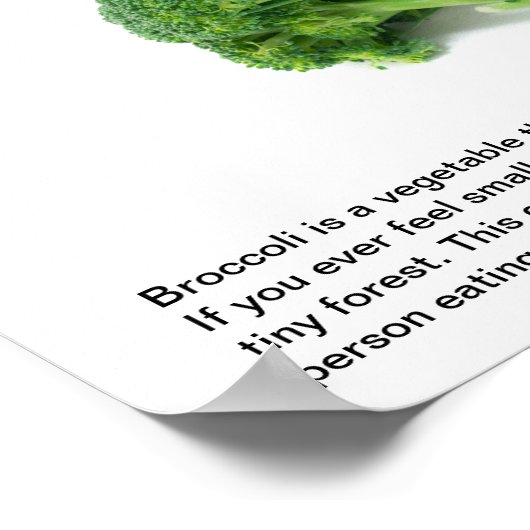 Broccoli kreativ essen poster (Ecke)