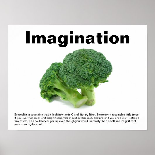 Broccoli kreativ essen poster (Vorne)