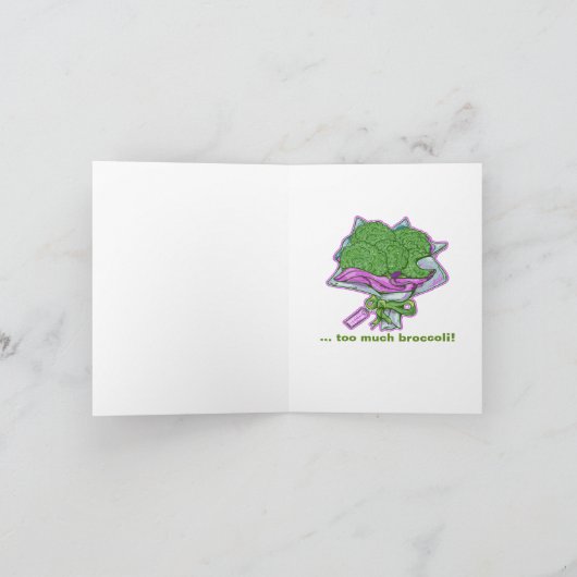 Broccoli Lover Funny Bouquet Karte (Innenseite)
