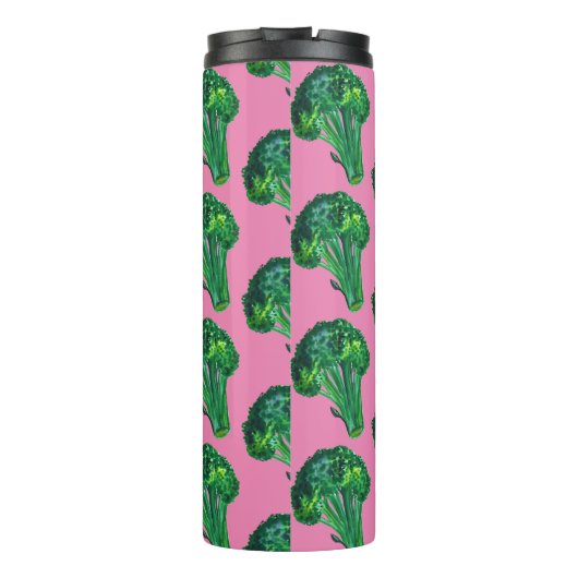 Broccoli Lovers Veggies Painting CUSTOM Thermosbecher (Rückseite)
