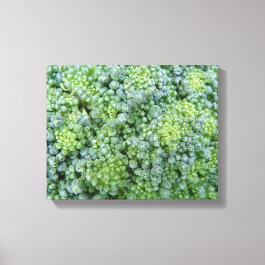 Broccoli Macro Canvas Print Leinwanddruck (Vorderseite)