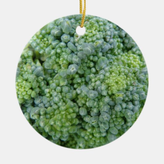Broccoli Macro Custom Geburtstag Keramikornament (Vorne)