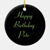 Broccoli Macro Custom Geburtstag Keramikornament (Hinten)