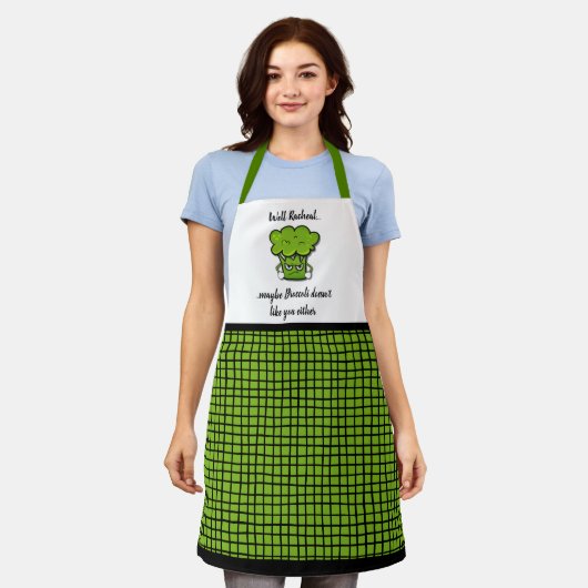 Broccoli mag dich auch nicht Personalisiert Schürze (Getragen)