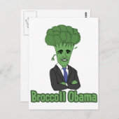 Broccoli Obama Postkarte (Vorne/Hinten)