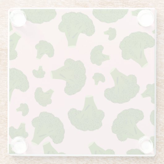 Broccoli Pattern Glasuntersetzer (Rückseite)