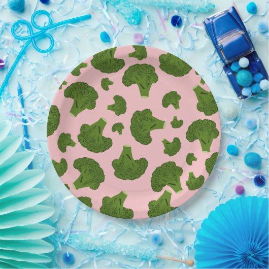 Broccoli Pattern Pappteller (Party)
