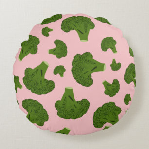 Broccoli Pattern Rundes Kissen