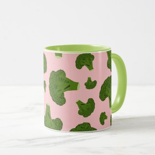 Broccoli Pattern Tasse (VorderseiteRechts)