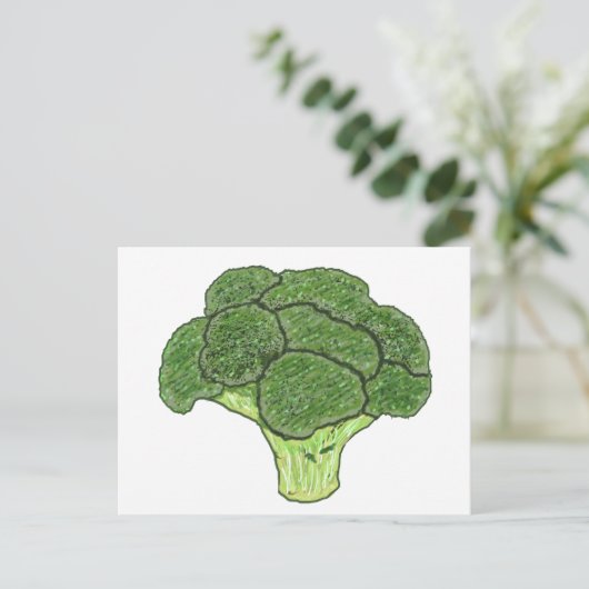 Broccoli Postkarte (Stehend Vorderseite)