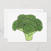 Broccoli Postkarte (Vorne/Hinten)
