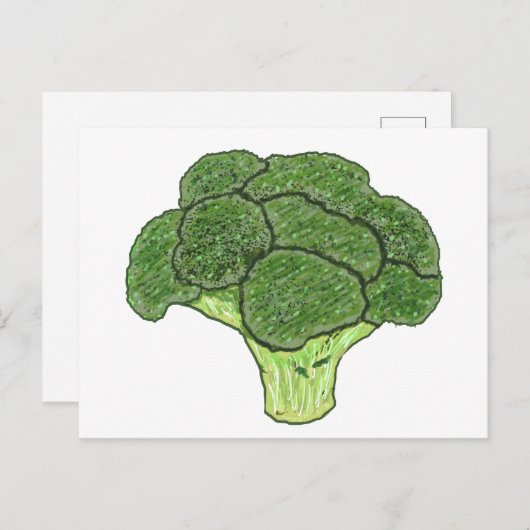 Broccoli Postkarte (Vorne/Hinten)