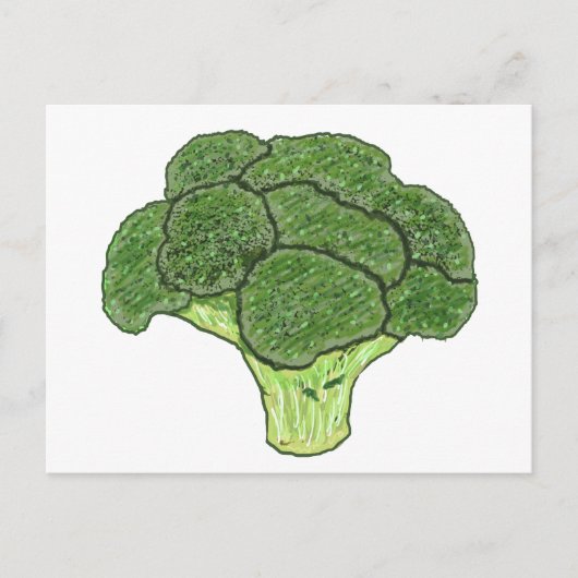 Broccoli Postkarte (Vorderseite)