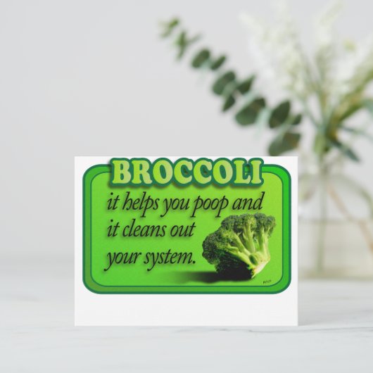 broccoli postkarte (Stehend Vorderseite)
