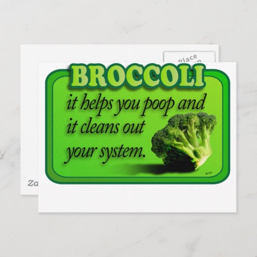 broccoli postkarte (Vorne/Hinten)