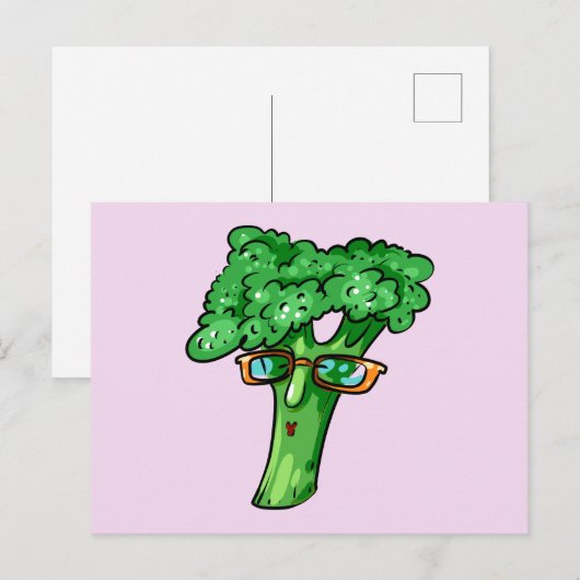 Broccoli Postkarte (Vorne/Hinten)
