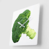 Broccoli Quadratische Wanduhr (Winkel)