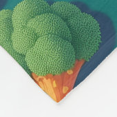 Broccoli Retro Personalisiertes Muster Fleecedecke (Ecke)