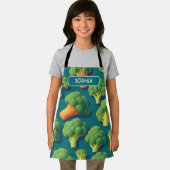 Broccoli Retro Personalisiertes Muster Schürze (Insitu)