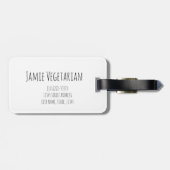 Broccoli Revolution Vegans Veggies und Vegetarier Gepäckanhänger (Rückseite horizontal)