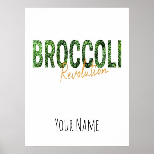 Broccoli Revolution Vegans Veggies und Vegetarier Poster (Vorne)