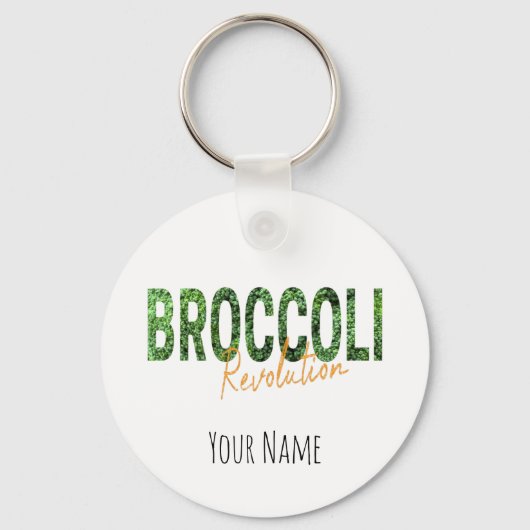 Broccoli Revolution Vegans Veggies und Vegetarier Schlüsselanhänger (Vorderseite)