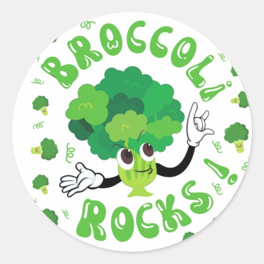 Broccoli Rocks - Gemüsegatterrasse Schlüsselanhäng Runder Aufkleber (Vorderseite)