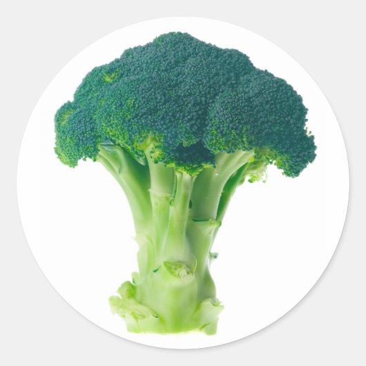 Broccoli Runder Aufkleber (Vorderseite)