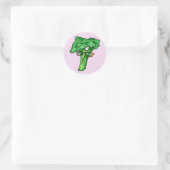 Broccoli Runder Aufkleber (Tasche)