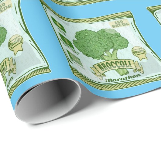Broccoli Saatgut Gemüseanbau Geschenkpapier (Rolleneckpunkt)