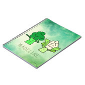 Broccoli und Cauliflower Customizable Notizblock (Linke Seite)
