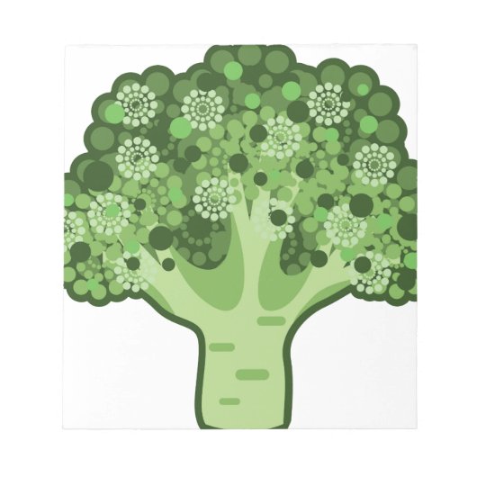 Broccoli Vector Icon Notizblock (Vorderseite)