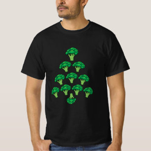 Broccoli veganer Weihnachtsbaum T-Shirt