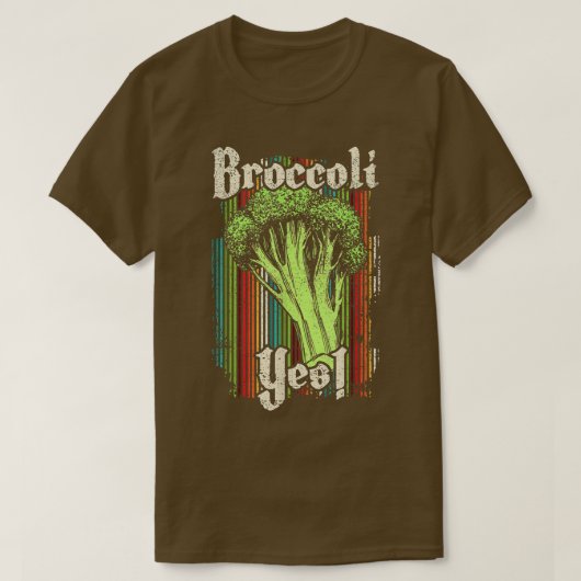 Broccoli Yes Funny Gemüsegärtner T - Shirt (Design vorne)