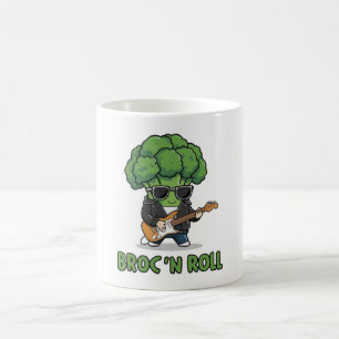 Broccolis spielerische Gitarrenaufführung Kaffeetasse