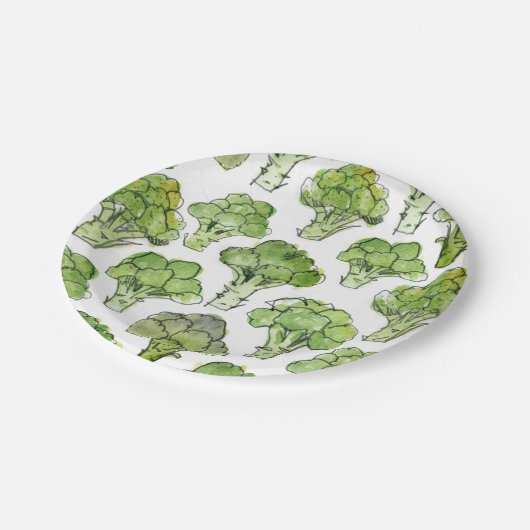 Broccolli - formell pappteller (Schrägansicht)