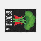 Broccula Funny Broccoli Halloween Lazy Costume Fleecedecke (Vorderseite (Horizontal))