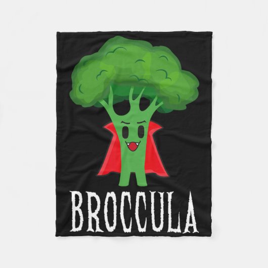 Broccula Funny Broccoli Halloween Lazy Costume Fleecedecke (Vorderseite)