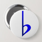 Broche Bemol Azul Button (Vorne & Hinten)