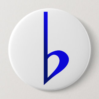 Broche Bemol Azul Button