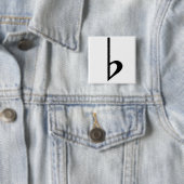 Broche (Botton) Bemol Preto Button (Beispiel)
