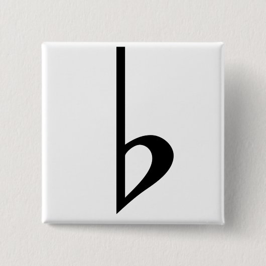 Broche (Botton) Bemol Preto Button (Vorderseite)