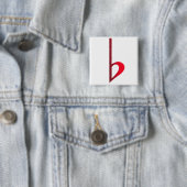 Broche (Botton) Bemol Vermelho Button (Beispiel)
