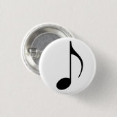 Broche (Botton) Colcheia Preta Button (Vorne & Hinten)