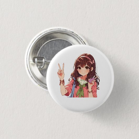 Broche (Botton) Ohayo Button (Vorne & Hinten)